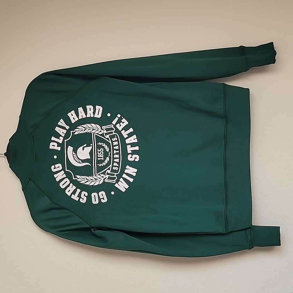 MSU PINK Victorias Sectet 5th & Ocean Collegiate Zip Up Sweatshirt Jacket Small